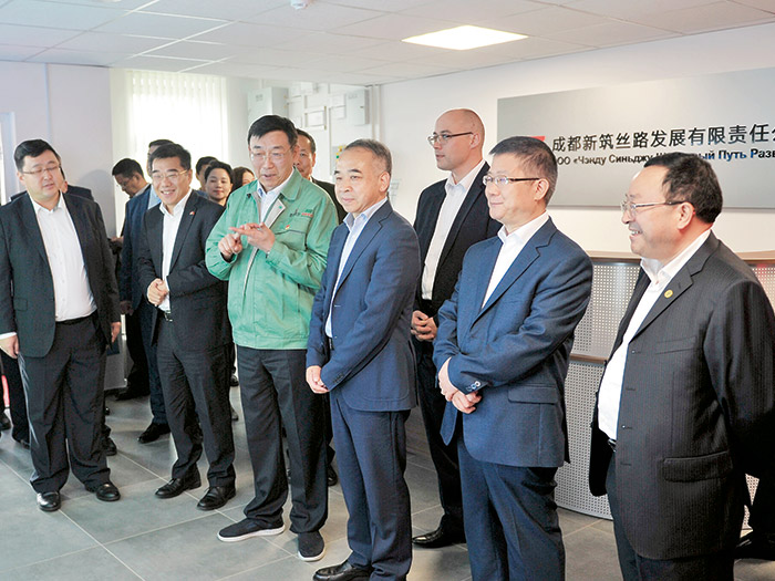  2018.8.29四川省委常委、成都市委書記范銳平視察新筑股份“中白工業園”項目投產運營儀式